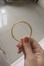 明牌珠宝实心黄金手镯女款 足金光板素圈抽拉金手镯AFI0177工费800 新潮款金镯子 约35.27克 实拍图