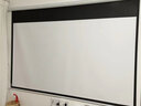 竹者投影幕布电动家用 4K高清遥控升降 客厅卧室家庭影院壁挂投影仪幕布 100英寸16:9【左侧电源】 白玻纤 实拍图