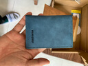 尊禄Vanlord 男超薄卡包真皮 卡套迷你小钱包多功能手工驾驶证皮套 蓝色 实拍图