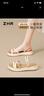 ZHR凉鞋女夏两穿水钻凉拖鞋子女平底百搭一脚蹬女鞋 AY136 米色 37 实拍图