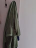 欣美舒纯棉睡袍浴袍毛巾料温泉长款秋冬男女士成人情侣浴衣酒店大码长款 豆绿色-纯棉-毛巾料 L 【适合178cm以下180斤以内】 实拍图