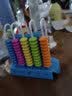 学得乐 计数器小学一年级算术玩具木质算盘计数架数学教具儿童益智珠算学具盒小棒加减法记数算数神器小学生 五行计数器-蓝色+【100计数棒】 实拍图