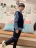 G.duck男童套装春装2026新款3-14岁中大童男孩学院风衬衫马甲裤子三件套 衬衣+裤子+背心 150cm 实拍图
