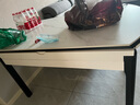 初屋 餐桌 岩板餐桌椅组合现代简约伸缩折叠圆桌家用小户型实木饭桌子 黑白色-雪山白岩板-实木椅子 1.5m  单餐桌 实拍图