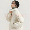茵曼（INMAN）高充绒量鸭绒九江羽绒服女新款冬女装小个子时尚短款外套上衣 梨花杏 L 实拍图