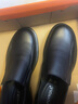 头层牛皮男士皮鞋软皮软底新款套脚百搭商务休闲鞋一脚蹬男鞋大码 黑色单鞋 43 (265mm) 实拍图