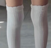 智友伴儿童中筒袜女童春秋冬季长筒袜幼儿宝宝棉袜白色过膝女孩黑色长袜 实拍图