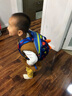 三美婴幼儿园小书包儿童背包男女童1-3-6岁防走失双肩儿童包 中号灰色恐龙【建议90-140cm】 实拍图