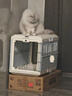 爱丽思（IRIS）航空箱宠物可折叠便携猫笼猫包狗狗猫咪宠物箱手提太空舱透气车载 蓝色套装【背带+滚轮】 大号20公斤宠物 实拍图