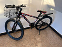 百士盾山地车自行车成人学生车公路变速越野单车赛车碟刹26寸青少年男女 【豪华版】防滑辐条轮-黑红色 26寸21速/身高160-180/ 实拍图