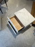罗森（LUOSEN）床头柜卧室现代简约岩板轻奢烤漆床边柜小户型置物收纳柜纯白50cm 实拍图