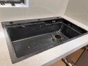 EOSO厨房水槽纳米不锈钢加厚大单槽淘菜洗手洗碗洗菜盆灰黑 液态枪灰68*46CM SUS304 实拍图