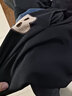班尼路（Baleno）休闲裤男春秋百搭青少年华夫格潮流长裤男士黑色宽松垂感束脚裤 实拍图