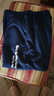 费洛仕夏季男士七分裤休闲短裤韩版宽松弹力收口中裤7分裤男运动马裤潮 藏青色 3XL （150-165斤) 实拍图