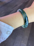 慕侨西“花解语”缅甸冰透种翡翠玉手镯子女款油青冰飘花真玉镯正品处理 “花解语”翡翠手镯 56mm-57mm（现货现发） 实拍图