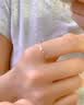 牧笛（MUDI） 18k黄金戒指女士玫瑰金素圈戒情人礼物送女友轻奢生日骐骥红 【玫瑰金色】【车花面素圈】【通体18K金】 11号 实拍图