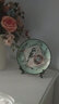 蒂拉 美式乡村陶瓷装饰盘子摆件摆盘看盘客厅样板房玄关装饰品摆设 1186鸟语花香摆盘带支架 实拍图