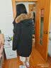 君羽羽绒服男女中长款800高蓬工装服派克服加厚防水鹅绒服 黑色 【800蓬白鹅绒】抗寒-35℃ L | 充绒量340g 实拍图