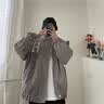 唐号灯芯绒外套男春秋ins潮牌衣服潮流春季港风青少年夹克高级感痞帅 灰色 L 实拍图