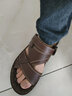 老爷车 凉鞋男2025新款真皮夏季鞋子男休闲沙滩鞋外穿头层牛皮凉拖鞋男 棕色 【50176】 41 (255mm) 实拍图