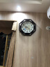 康巴丝挂钟创意客厅石英钟表中式仿古工艺钟古典时尚电子时钟挂表 3171仿木（45*45cm） 实拍图