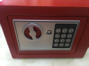 尚汇（shanghui）保险柜 办公保管箱全钢入墙迷你学生投币箱式保险箱家用小型存钱箱密码箱储蓄柜 富贵红（不投币） 实拍图