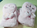 柳欣 手套女秋冬季可爱兔子翻盖半指露指加厚防寒保暖手套学生日礼物 粉色 均码 实拍图