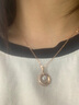 EOTH18k金莫桑石钻项链女锁骨链玫瑰彩金灵动吊坠女友情人节生日礼物 18K玫瑰金莫桑石吊坠+925链子+证书 实拍图
