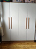 米囹衣柜家用卧室出租房用收纳子小户型板木板式简易组装平开门衣柜子 3门【浅胡桃+白】长120宽40高180 2门 x 组装 实拍图