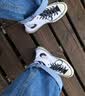 匡威（Converse）男鞋女鞋 ALL STAR系列经典帆布鞋休闲情侣休闲鞋学生板鞋 【黑巧夹心】复古厚底帆布鞋 A00869 42 实拍图
