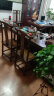 也美 新中式功夫茶桌 仿古中式南榆木茶台实木茶几茶桌 1.5米1.8米 1.48米宝鼎+1圈椅4牛角椅+小石盘 实拍图