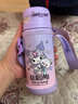 Hello Kitty儿童保温杯女孩直饮杯带吸管316不锈钢小学生幼儿园上学用双饮杯 库洛米双饮杯 400ml 带杯套 实拍图