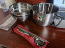 家兴 304食品级不锈钢快餐杯无磁快餐盒学生饭盒饭缸泡面杯多用快餐盒缸子带小勺泡面碗 14cm家兴304不锈钢深格餐杯 送勺筷. 实拍图