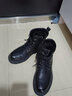 卡帝乐鳄鱼（CARTELO）新款头层牛皮马丁靴男加绒棉鞋男士雪地靴冬保暖短靴男9316黑色44 实拍图