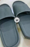 IQGD居家拖鞋男女室内室外浴室防滑轻盈便携柔软静音回弹漏水凉拖鞋夏 条纹漏水拖-绿色 38-39 实拍图