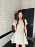 GARNUO绿色短袖连衣裙子女夏季法式气质小个子高级感礼服裙收腰显瘦短裙 绿色【短袖短款】 S【80-100斤】 实拍图