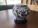 收藏天下景德镇陶瓷器青花客厅玄关博古架酒电视柜摆件花瓶中式家居工艺品 仿元青花鬼谷子下山罐+底座 21cm 实拍图