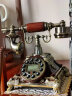 金顺迪K25 欧式仿古电话机家用复古办公座机老式创意转盘时尚电话无线插卡 红木色按键(电子铃声)接线 实拍图