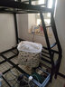 叠亿高低床上下铺双层铁床可拆卸式组装铁架子床80KG加厚款 黑色床 上120下150CM 实拍图