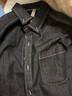 构致（GLOY&ZENITH）牛仔衬衫男士长袖日系宽松休闲牛仔衬衣男纯棉水洗上衣牛仔外套潮 黑色 XL（125-135斤） 实拍图