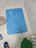 夏浪 浴室防滑垫 家用防滑按摩地垫脚垫 淋浴房卫生间隔水垫防水垫 透明蓝色 60x90cm(大号) 实拍图