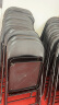 费林斯曼椅子折叠椅凳子电脑椅子靠背餐椅网椅子学习椅办公家用会议培训椅 【6只装】黑皮革款（打包更划算 实拍图