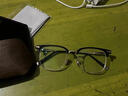 简丹（JIANDAN） 眼镜框近视可配度数钛架显脸小墨镜夹片办公室男女猫耳半框超轻 【镜框】CH5166 黑银色 单镜框+模型镜片 实拍图