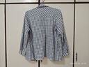 大唐喜乐牛妈妈纯棉衬衫女长袖全棉春秋装中老年婆婆上衣格子衬衣女宽松大码 2号色 3XL 建议体重138-150斤 实拍图