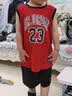 NIKE JORDAN 耐克AJ篮球服套装23号球衣夏季儿童篮球背心+短裤2件套 正黑色 120 /60 【建议身高110-116cm】 实拍图