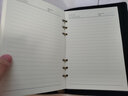 爱国牛（AIGUONIU） 复古真皮笔记本手工头层牛皮活页夹记事本商务办公手帐疯马皮礼品定制 【A5】黑色/black 标配100张内页 实拍图