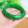 行婷 行婷 满绿翡翠(处理)手镯女冰种正阳绿飘绿花玉手镯子  60-61mm 实拍图