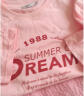 伊芙丽设计感小众短袖女2022年夏季新款粉色ins体恤上衣正肩T恤女库存低 粉色  155/80A/S 实拍图