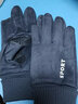 罗维利特 男女士麂皮绒手套骑车秋冬季棉保暖摩托车开车学生写字 灰色漏二指 均码 实拍图