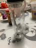 天喜（TIANXI）水杯玻璃杯大容量杯子家用双层便携男女士过滤泡茶杯随手杯印字 本色350ml 实拍图